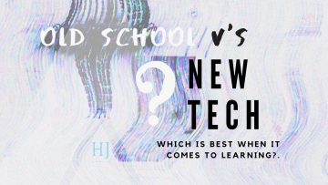 Old School v’s tech banner